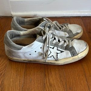 Golden Goose Superstar white womens leather sneakers size 38